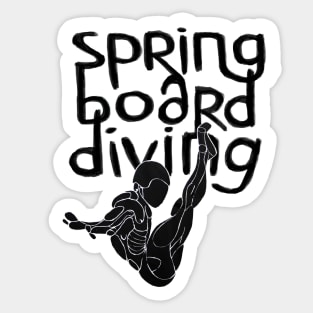 Diving Art, Springboard Diver Sticker